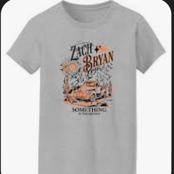 None Tops - Zach Bryan Something In the Orange Inspired Short Sleeve T-Shirt Size Medium